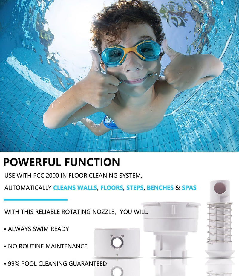 DURAFORCE Rotating PopUp Head Nozzel Replacement for PCC2000 in-Floor Cleaning System