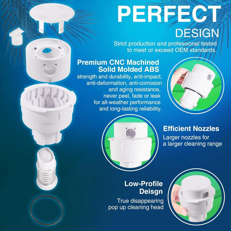 DURAFORCE Rotating PopUp Head Nozzel Replacement for PCC2000 in-Floor Cleaning System