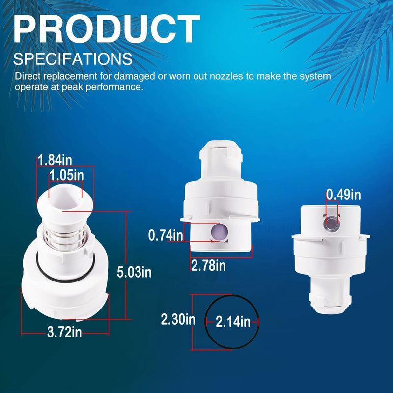 DURAFORCE Rotating PopUp Head Nozzel Replacement for PCC2000 in-Floor Cleaning System
