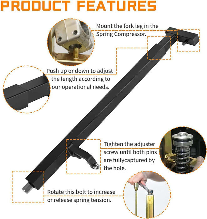 DURAFORCE TFSC 01 Fork Spring Compressor Motorcycles Tool for Most Sport Bikes Road Racers