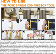 DURAFORCE TFSC 01 Fork Spring Compressor Motorcycles Tool for Most Sport Bikes Road Racers