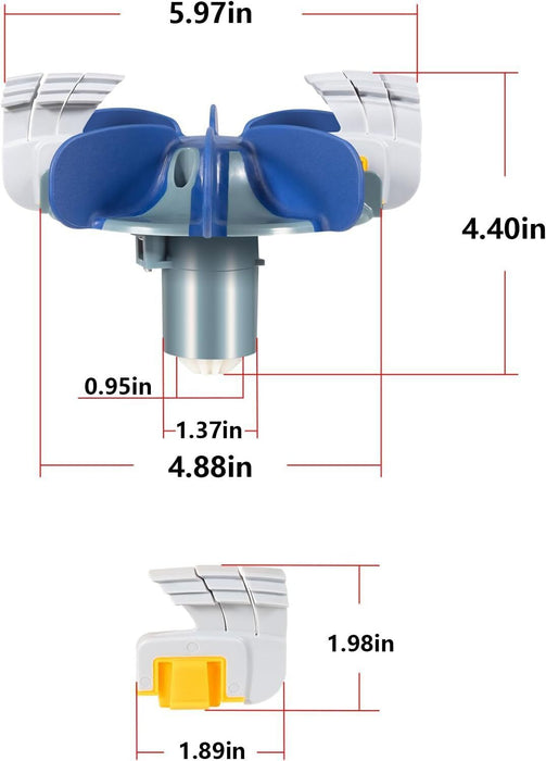 DURAFORCE 2PCS R0714300 Cyclonic Scrubbing Turbine Assembly For Zodiac MX6/8, MX6/8 Elite
