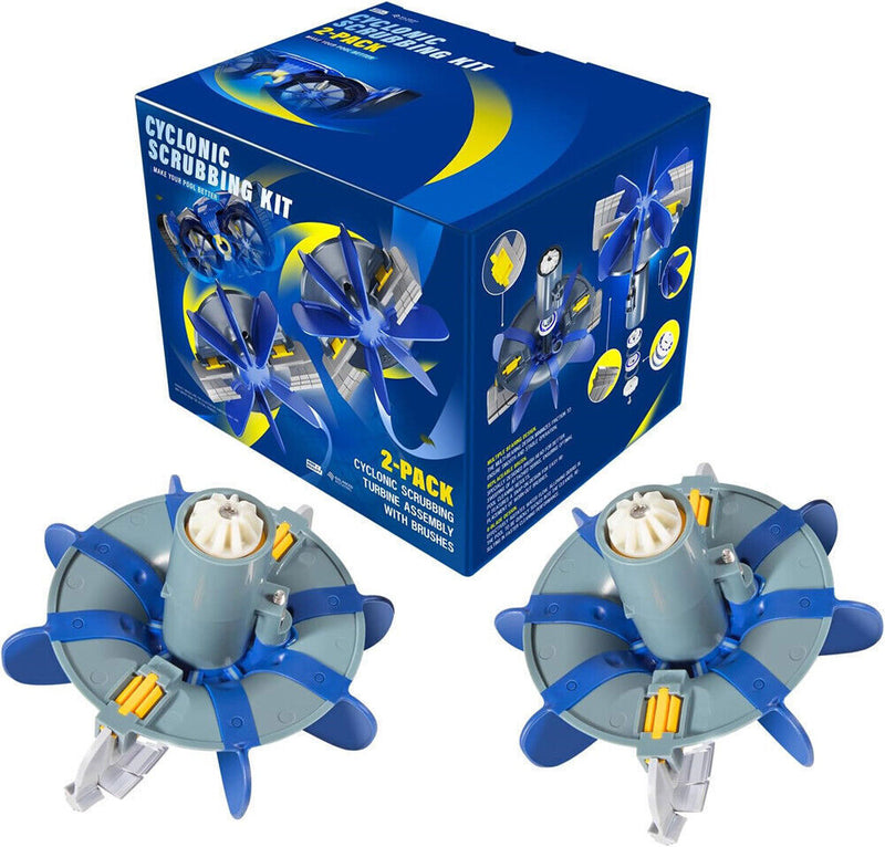 DURAFORCE 2PCS R0714300 Cyclonic Scrubbing Turbine Assembly For Zodiac MX6/8, MX6/8 Elite