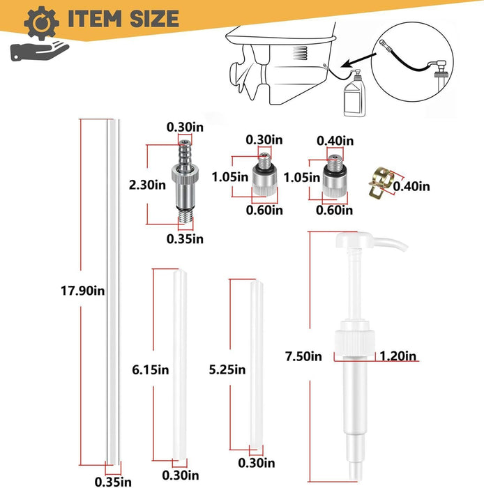 DURAFORCE Marine Outboard Boat Motor Lower Unit Gear Oil Change Outdrive Fluid Pump Kit