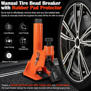 DURAFORCE Manual Tire Bead Breaker 38"-42" Tires Repair Tool with Rubber Pad Protector