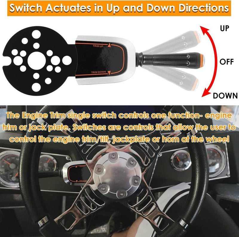 DURAFORCE Bezel Control Switch Blinker Trim/Jack Plate For Seastar Hydraulic PT1000-1P, 2P