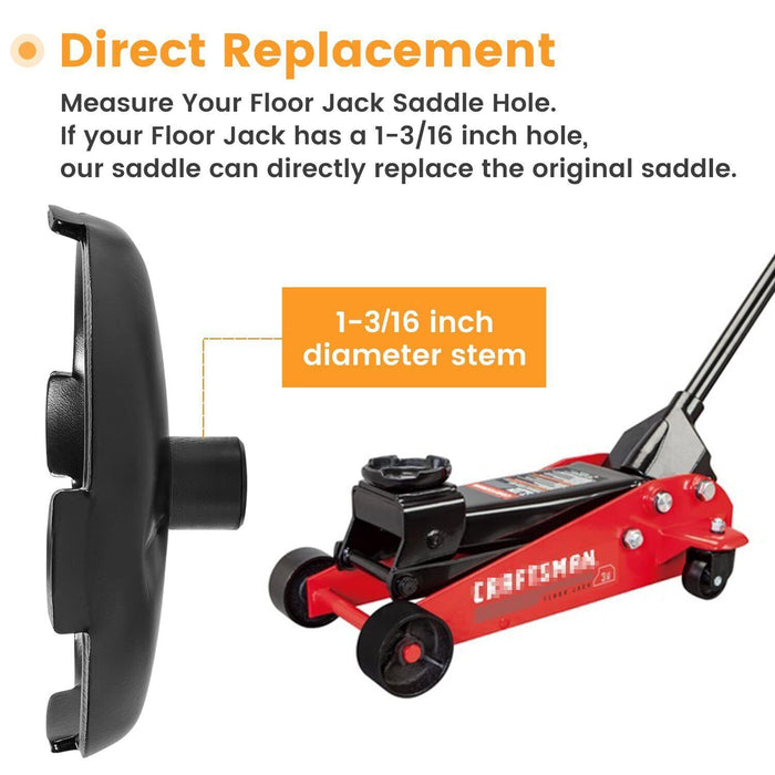 DURAFORCE Floor Jack Saddle 6.75 Inch Diameter, 1-3/16 Inch Diameter Stem Fits Many Models