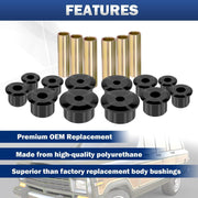 DURAFORCE KJ02008BK Rear Spring Shackle Bushings for 1984-2098 Jeep Cherokee XJ 2.2109G