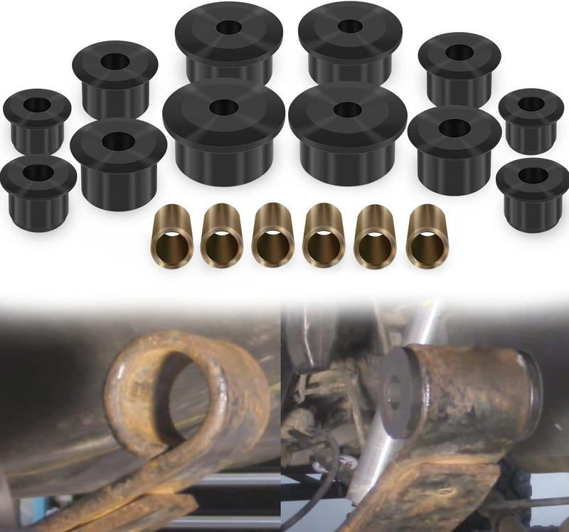DURAFORCE KJ02008BK Rear Spring Shackle Bushings for 1984-2098 Jeep Cherokee XJ 2.2109G