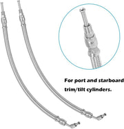 DURAFORCE Trim Tilt Hydraulic Ram Cylinder Hose Kit for Mercruiser Alpha One Gen Two 1 2