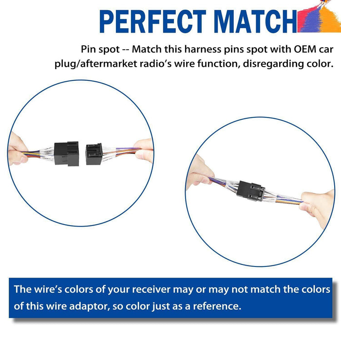 DURAFORCE 16 Pin Radio ISO Wire Harness Adapter For Peterbilt Freightliner Semi Truck