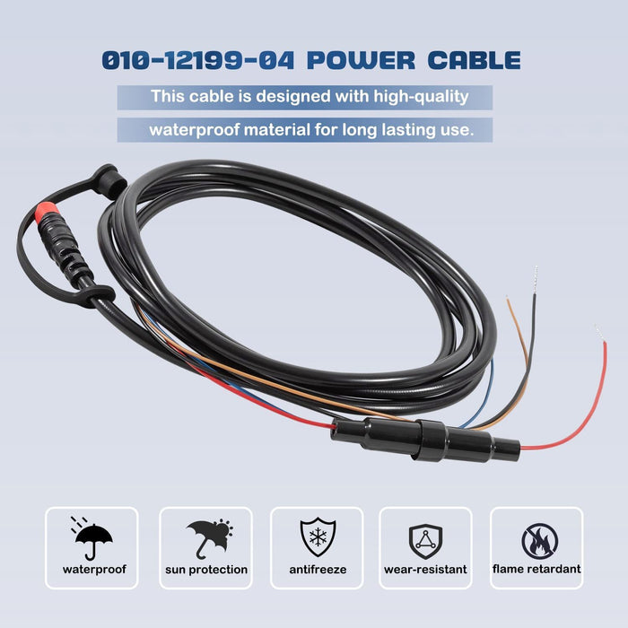 DURAFORCE Power/Data Cable 4-Pin 010-12199-04 for Garmin Striker EchoMAP, Striker Series