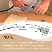 DURAFORCE For Foredom Flexshaft 39” Flexible Inner Shaft Cable & Rubber Outer Sheath Set