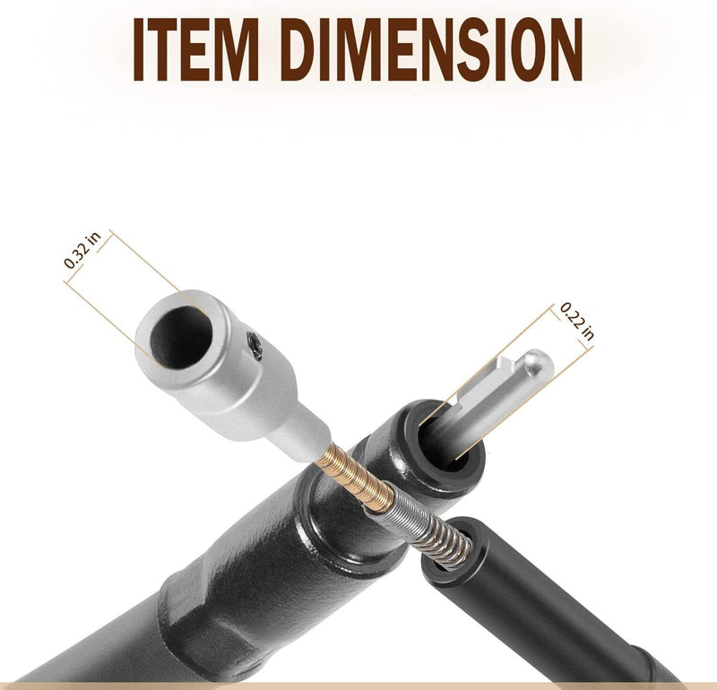 DURAFORCE For Foredom Flexshaft 39” Flexible Inner Shaft Cable & Rubber Outer Sheath Set