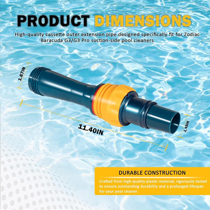 DURAFORCE W70326 Cassette Outer Extension Pipe with Handnut for Zodiac Baracuda G3/G3 Pro