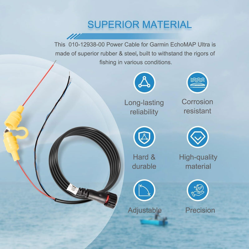 DURAFORCE For Garmin ECHOMAP Ultra 4-pin Threaded Power Data Cable 010-12938-00