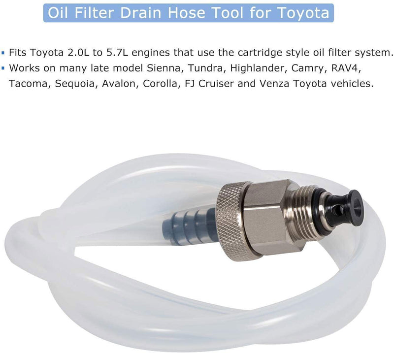 DURAFORCE Oil Filter Release Drain Hose Tool for Toyota, Lexus, Scion 2.0L-5.7L Engines