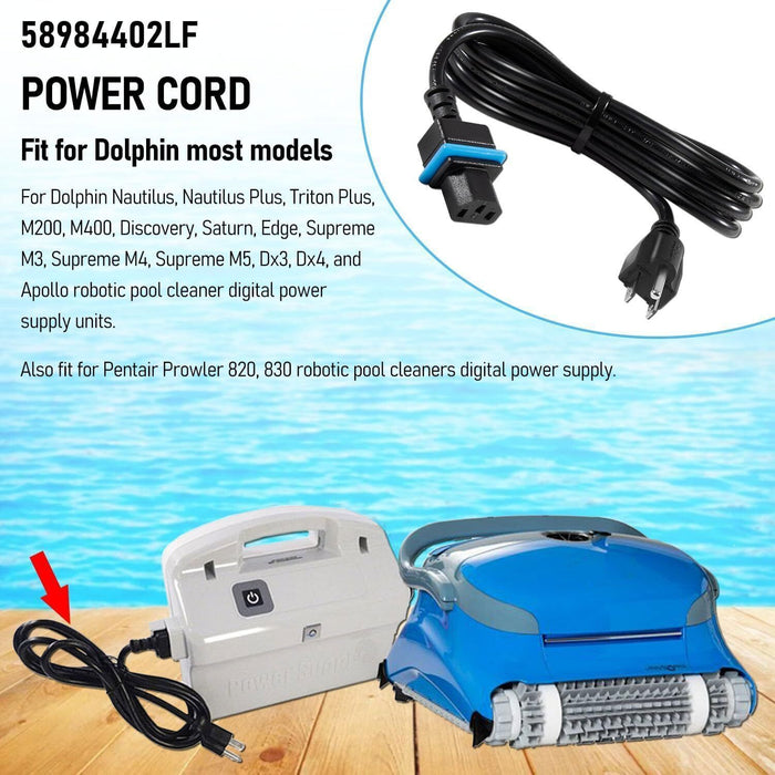 DURAFORCE 58984402L Power Cord Part For Maytronics Dolphin Pool Cleaner Power Supply