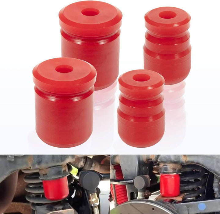 DURAFORCE 1-1303 & 1-1304 Polyurethane Front & Rear Bump Stop for Jeep Wrangler JK/JKU 4PC