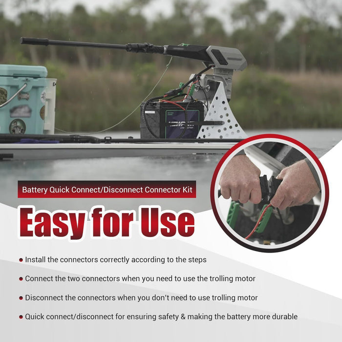 DURAFORCE Trolling Motor Quick Connect Plug Marine Battery Connector for Newport Kayak