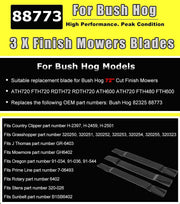 DURAFORCE 72" Finish Mower Blades for Bush Hog ATH720/RDTH720/FTH720 88773 82325 (3 Blade