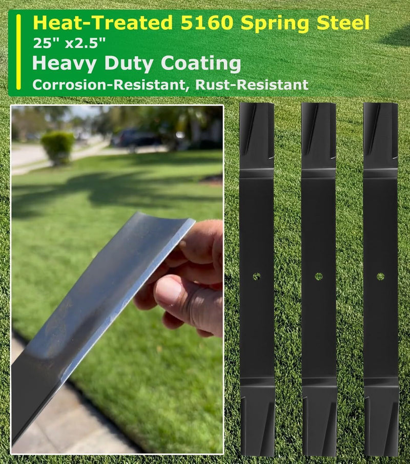 DURAFORCE 72" Finish Mower Blades for Bush Hog ATH720/RDTH720/FTH720 88773 82325 (3 Blade
