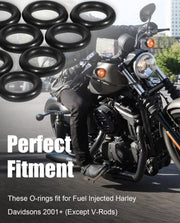 DURAFORCE Fuel Line Male End O-Ring Rebuild Kit MC6005 MC600-5 for Harley Davidson Street