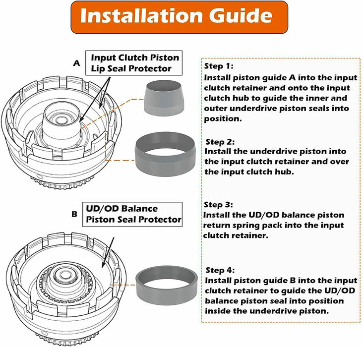 DURAFORCE 68RFE Transmission Underdrive Piston and Retainer Install Tool Similar T-3250-KM