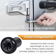 DURAFORCE Door Hinge Nuts For Jeep Wrangler JK JKU JL JLU Gladiator JT 2/4-Door 2007-2021