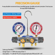 DURAFORCE For Yellow Jacket 4-Valve 49968 Test and Charging Manifold Gauges R-22/404A/410A