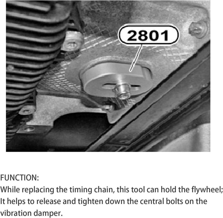 DURAFORCE 2801 Flywheel Holder Flex Plate Lock Timing Chain Tool for BMW N20 N26 Engines