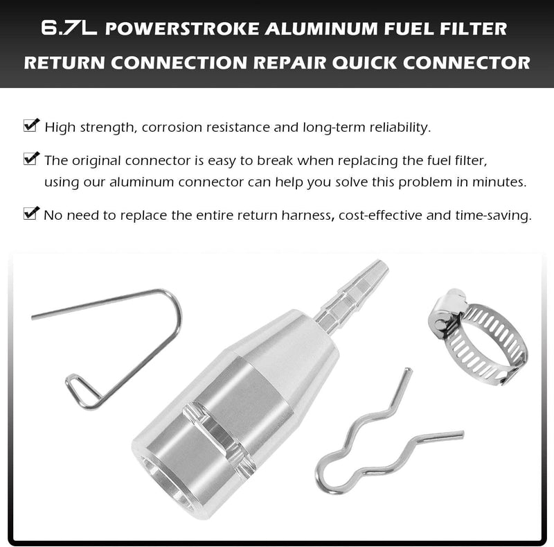 DURAFORCE Powerstroke Fuel Return Line Repair Quick Connector for 17-22 Ford F250-550 6.7L