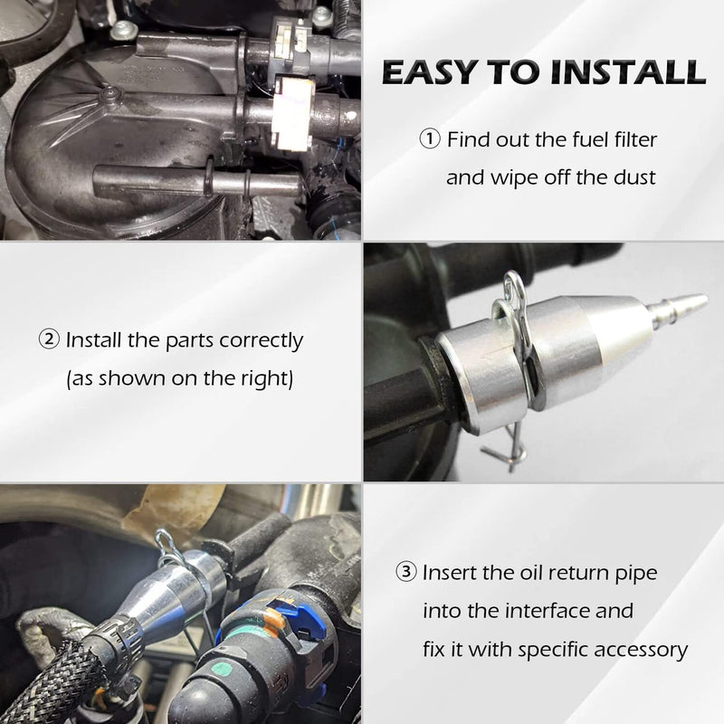 DURAFORCE Powerstroke Fuel Return Line Repair Quick Connector for 17-22 Ford F250-550 6.7L