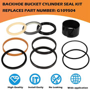 DURAFORCE G109504 Cylinder Seal Kit for Case Backhoe Loader Bucket 480D 580D 580SE 850C