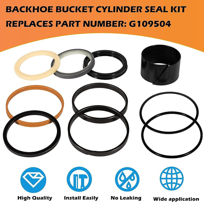 DURAFORCE G109504 Cylinder Seal Kit for Case Backhoe Loader Bucket 480D 580D 580SE 850C