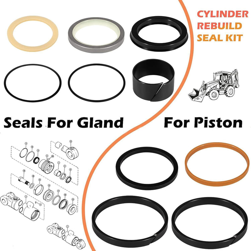 DURAFORCE G109504 Cylinder Seal Kit for Case Backhoe Loader Bucket 480D 580D 580SE 850C