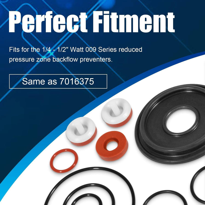 DURAFORCE For Watts 1/4" 3/8" 1/2" 009 LF009 RK-009-RT Complete Rubber Repair Kit 0887297