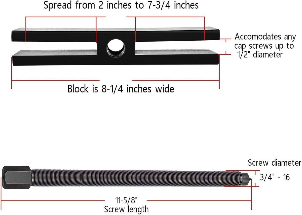 522 Large Gear and Pulley Puller Replace OTC 522 & 7393 Tapped Holes ...