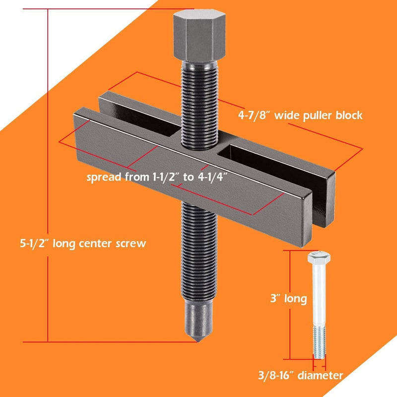 DURAFORCE 522 Large Gear and Pulley Puller Replace OTC 522 & 7393 Tapped Holes (2 Pack)