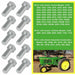 DURAFORCE JD16 Front Wheel Hub Lug Bolts 9/16-18 x 1-1/8" Fit for John Deere Tractor 10PCS