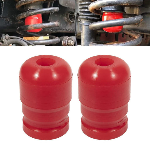 DURAFORCE 1-1303 Polyurethane Front Bump Stop for 2007-2018 Jeep Wrangler JK/JKU 2pcs Red