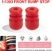DURAFORCE 1-1303 Polyurethane Front Bump Stop for 2007-2018 Jeep Wrangler JK/JKU 2pcs Red