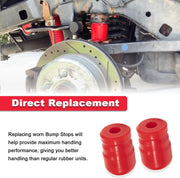 DURAFORCE 1-1303 Polyurethane Front Bump Stop for 2007-2018 Jeep Wrangler JK/JKU 2pcs Red