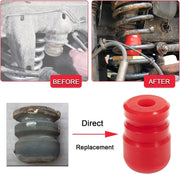 DURAFORCE 1-1303 Polyurethane Front Bump Stop for 2007-2018 Jeep Wrangler JK/JKU 2pcs Red