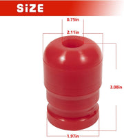 DURAFORCE 1-1303 Polyurethane Front Bump Stop for 2007-2018 Jeep Wrangler JK/JKU 2pcs Red