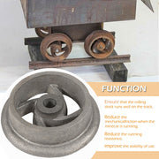 DURAFORCE 4PCS Cast Iron Cart Wheels Caster Set for Large Model Mine Ore Car Mining 7 1/4"