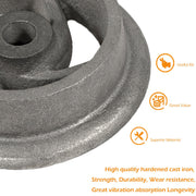 DURAFORCE 4PCS Cast Iron Cart Wheels Caster Set for Large Model Mine Ore Car Mining 7 1/4"