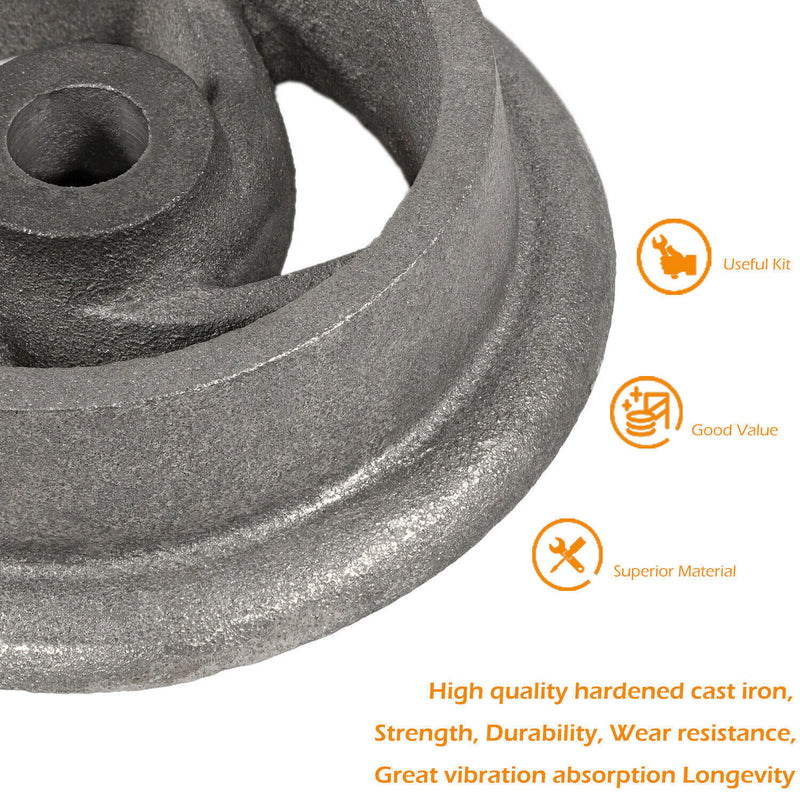 DURAFORCE 4PCS Cast Iron Cart Wheels Caster Set for Large Model Mine Ore Car Mining 7 1/4"