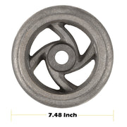 DURAFORCE 4PCS Cast Iron Cart Wheels Caster Set for Large Model Mine Ore Car Mining 7 1/4"