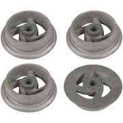 DURAFORCE 4PCS Cast Iron Cart Wheels Caster Set for Large Model Mine Ore Car Mining 7 1/4"